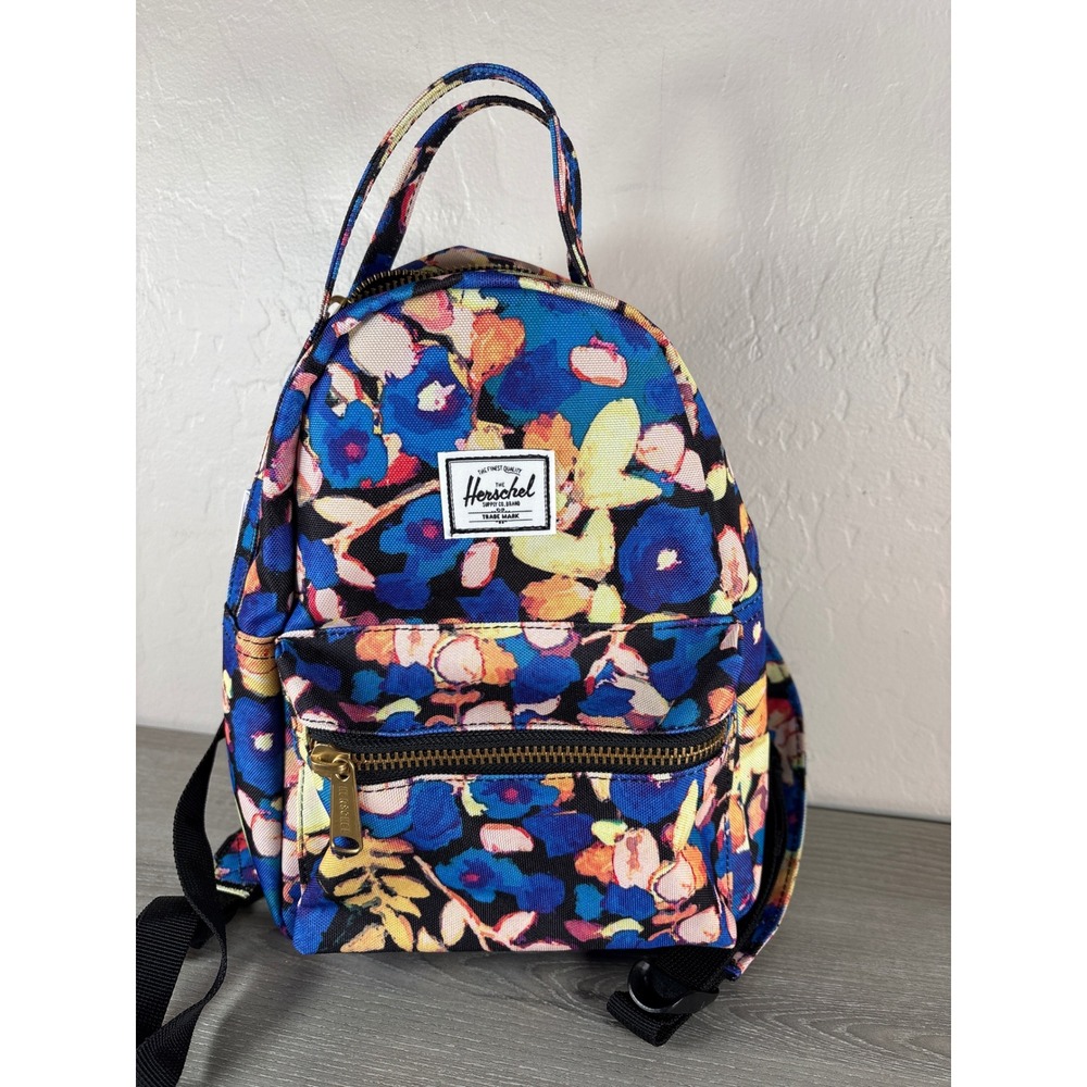 Herschel Supply Co Nova Mini Backpack Floral Print Abstract Multi Color NWT